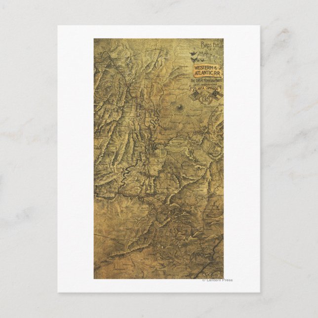 Postal Campaña de Atlanta - Mapa Panorámico de la Guerra  (Anverso)