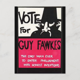 Postal Campaña de Guy Fawkes