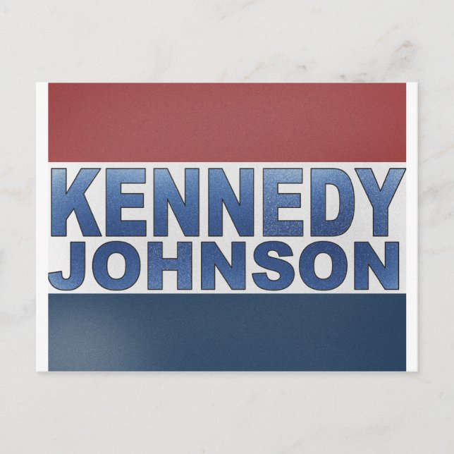 Postal Campaña de Kennedy Johnson (Anverso)