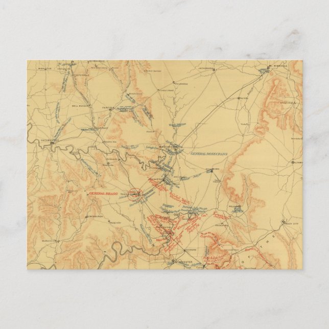 Postal Campaña de Medio Tennessee (Anverso)
