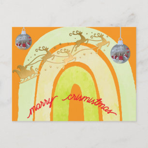 Postal Campana de Navidad Suave Simple Divertida y Linda