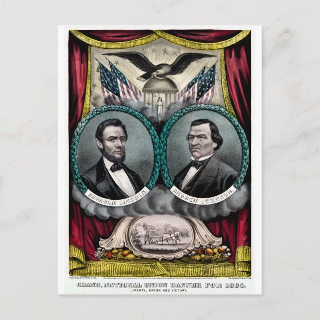 Postal Campaña Presidencial Abraham Lincoln 1864 (Anverso)