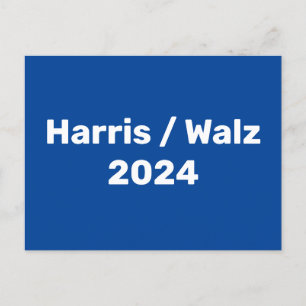 Postal Campaña Presidencial Harris/Walz 2024