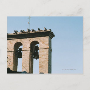 Postal Campanas de iglesias anticuadas, Asís, Italia