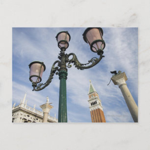 Postal Campanile de la Piazza San Marco Venecia Italia