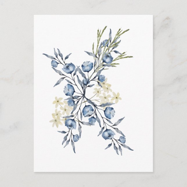 Postal Campanilla azul (Anverso)