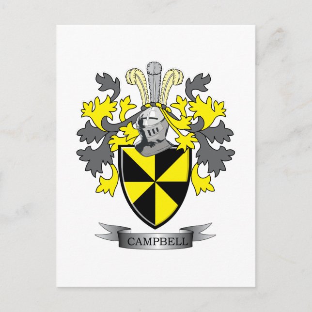 Postal Campbell Familia Crest Escudo de brazos (Anverso)