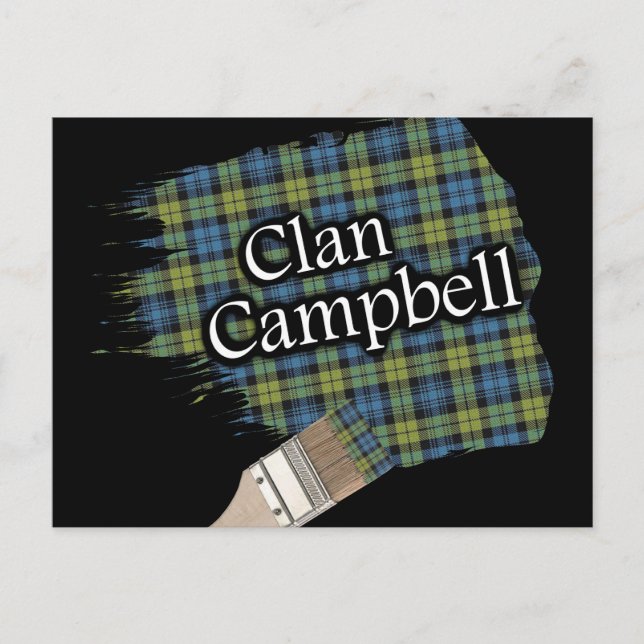 Postal Campbell Scottish Tartan Paint Brush (Anverso)