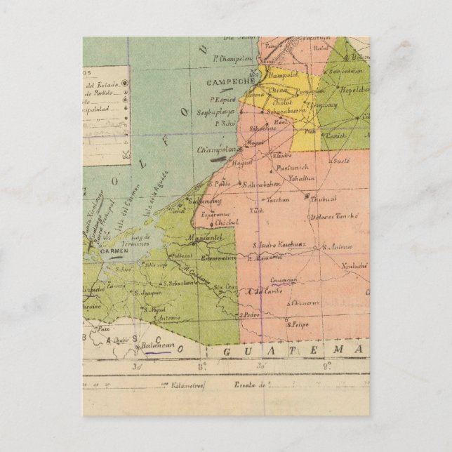 Postal Campeche, México (Anverso)