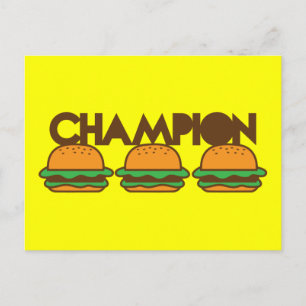 Postal ¡CAMPEÓN BURGERS yum!