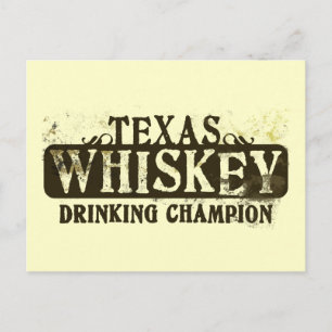 Postal Campeón de Bebida de Texas Whiskey