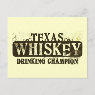 Postal Campeón de Bebida de Texas Whiskey