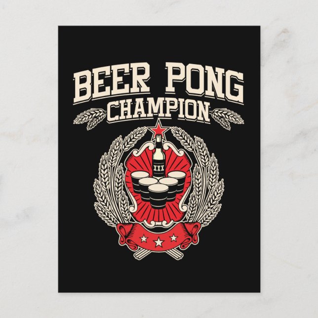 Postal Campeón de Beer Pong (Anverso)