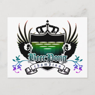 Postal campeón de beer pong royal crest