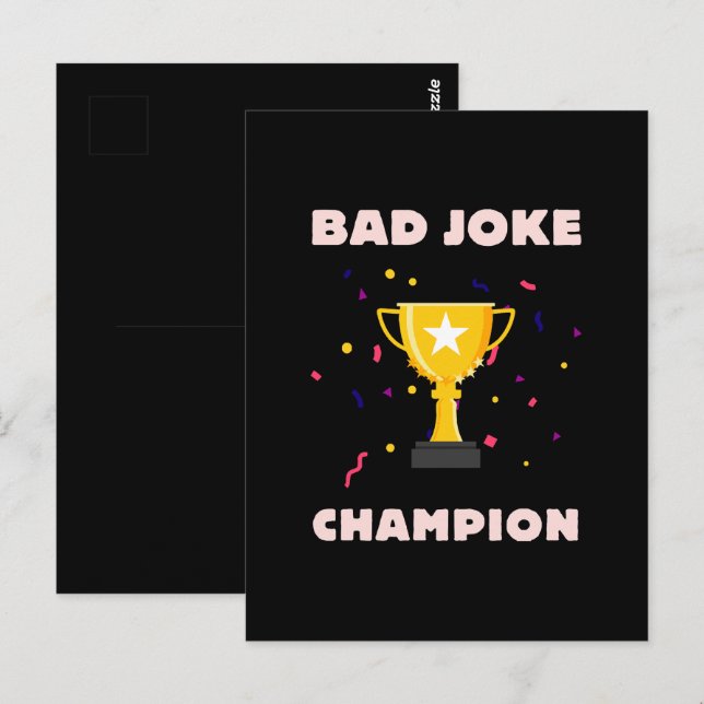Postal Campeón de chistes malos (Anverso / Reverso)