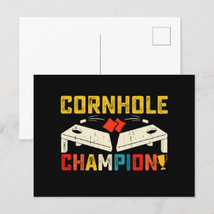 Postal Campeón de Cornhole Americano USA 4 de Julio