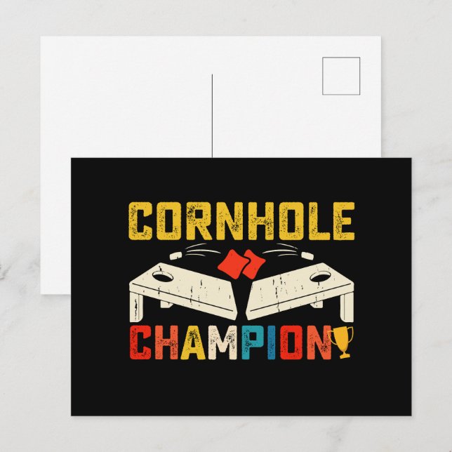 Postal Campeón De Cornhole Estadounidense 4 De Julio (Anverso / Reverso)