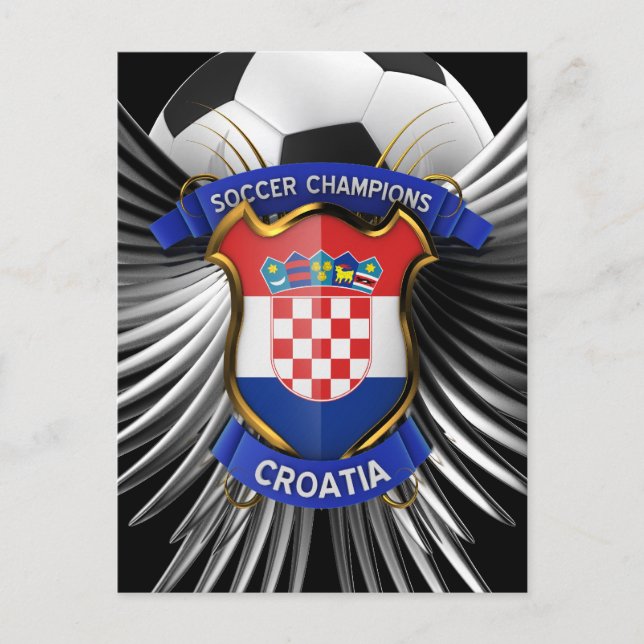 Postal Campeón de fútbol de Croacia (Anverso)