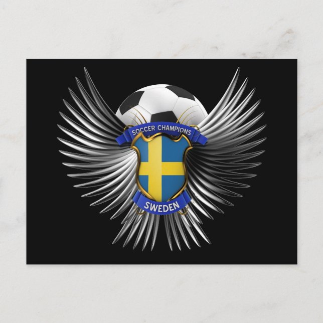 Postal Campeón de fútbol de Suecia (Anverso)