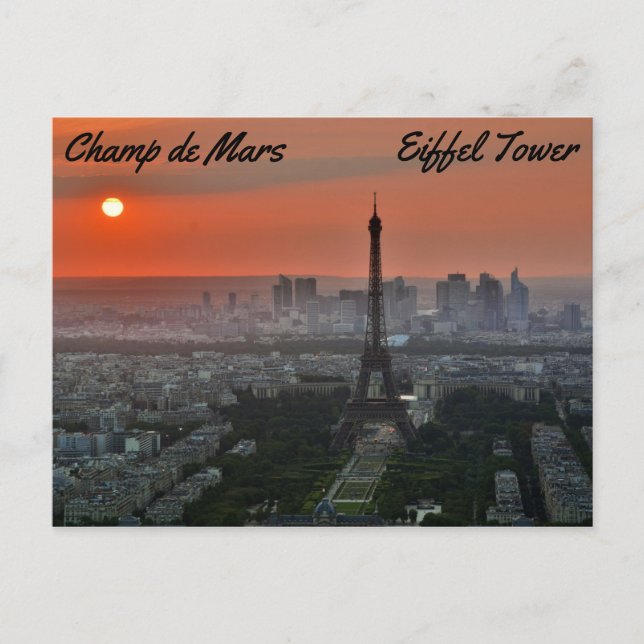 Postal Campeón de Marte, Torre Eiffel (Anverso)