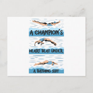 Postal Campeón nadador - Bañera
