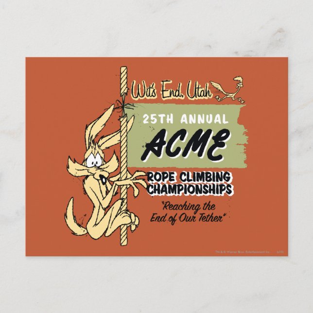 Postal Campeonato WILE E. COYOTE™ de alpinistas (Anverso)