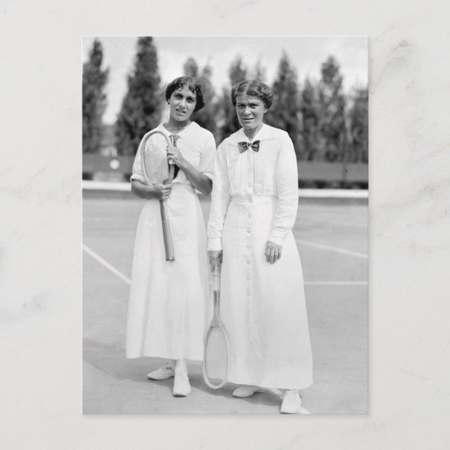 Postal Campeones de tenis femeninas, 1913 (Anverso)