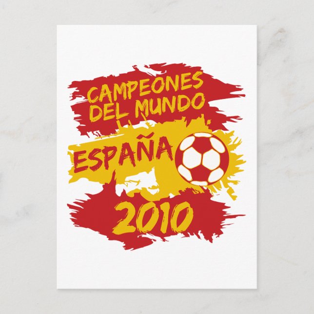 Postal Campeones del Mundo 2010 (Anverso)
