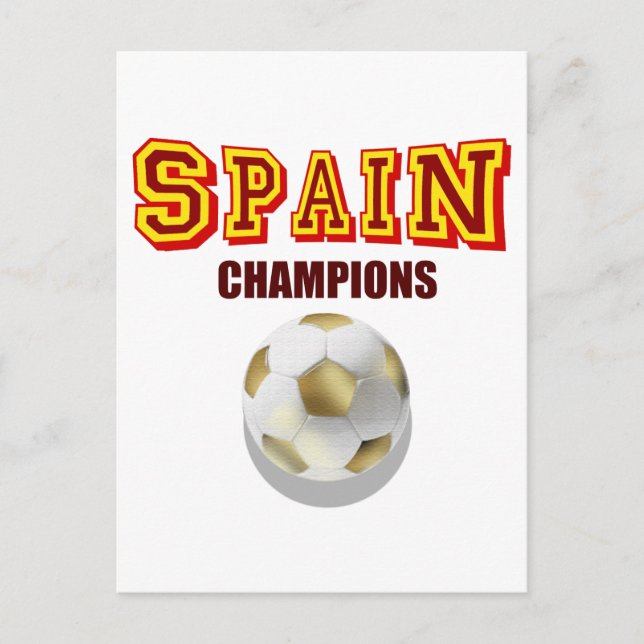 Postal Campeones del Mundo de España 2010 (Anverso)