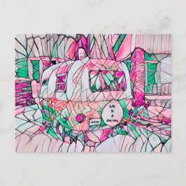 Postal Camper Life Es Un Viaje Que Se Pone Hippie Verde R