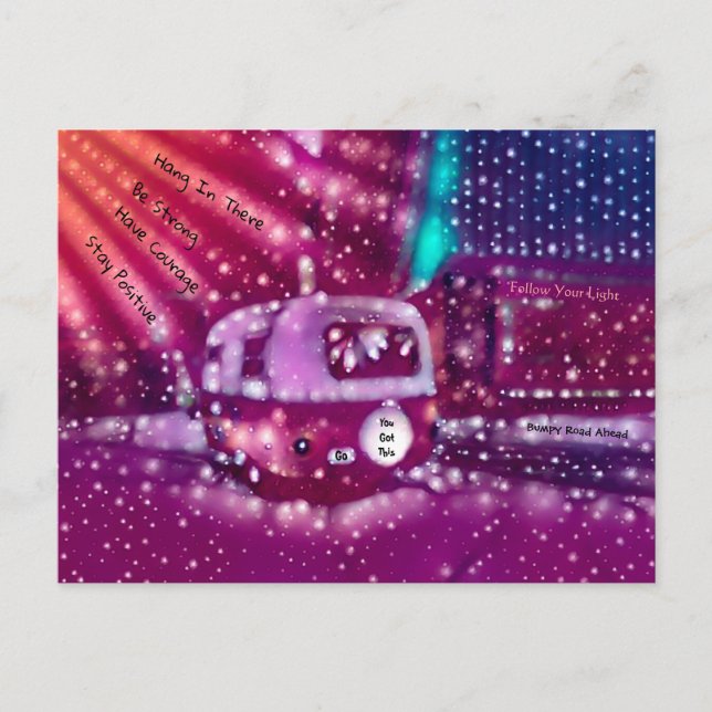 Postal Camper Retro Hippie Tienes Este Inspirador (Anverso)