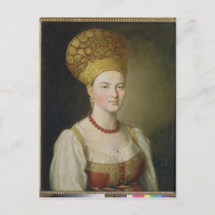Postal Campesina con traje ruso, 1784