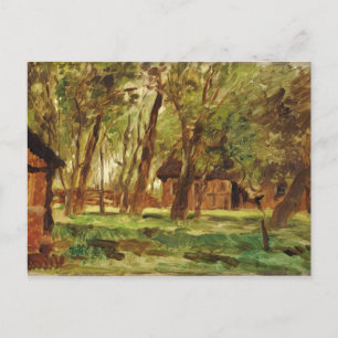 Postal Campesino bajo árboles
