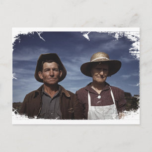 Postal Campesino y esposa