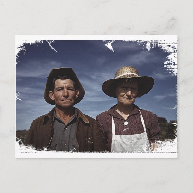 Postal Campesino y esposa (Anverso)