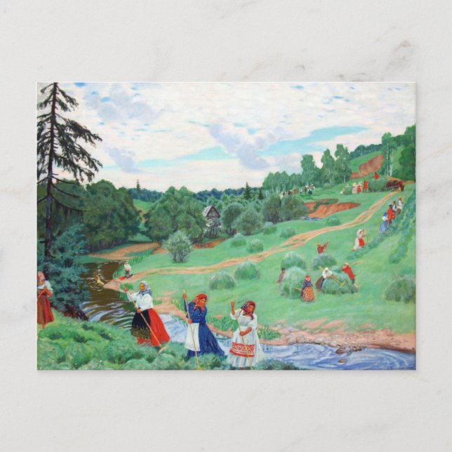 Postal Campesinos en un campo (Anverso)