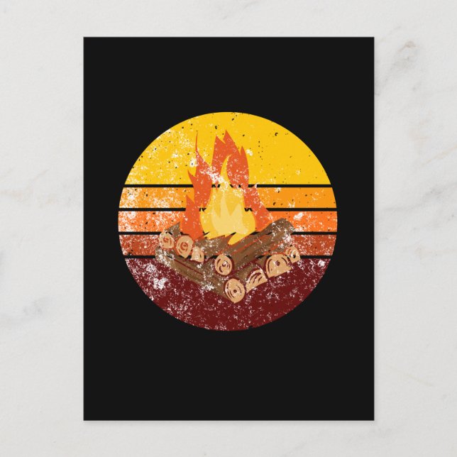 Postal Campfire Retro Vintage (Anverso)