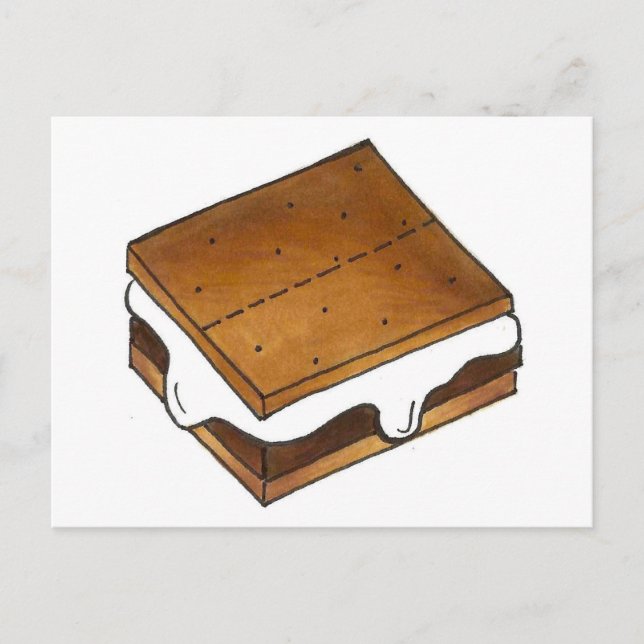 Postal Campfire S'mores Chocolate Smore Camping Foodie (Anverso)