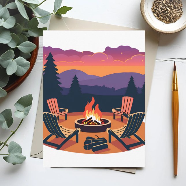 Postal Campfire Sunset (Subido por el creador)