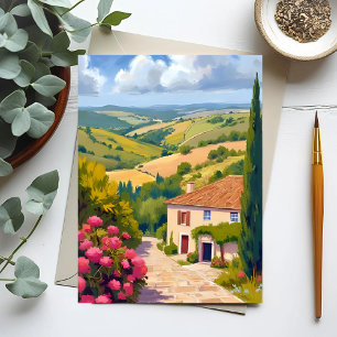 Postal Campiña italiana   Viñedo Aquarela Viajes