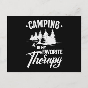 Postal Camping Camp Camper Campfire Idea divertida de reg