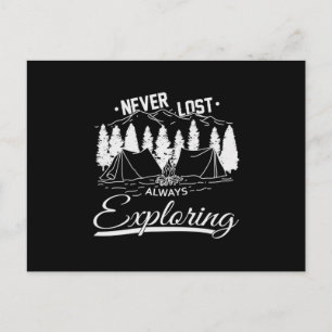 Postal Camping Camper Camp Campfire Idea divertida de reg