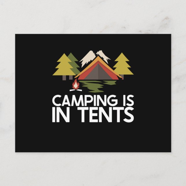 Postal Camping - Camping en tiendas (Anverso)