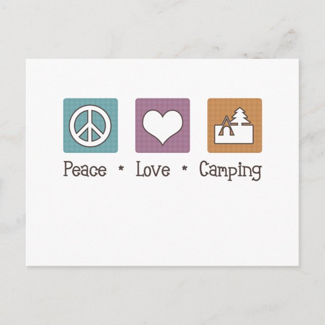 Postal Camping de amor por la paz (Anverso)