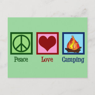 Postal Camping de amor por la paz