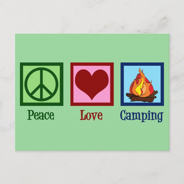 Postal Camping de amor por la paz (Anverso)