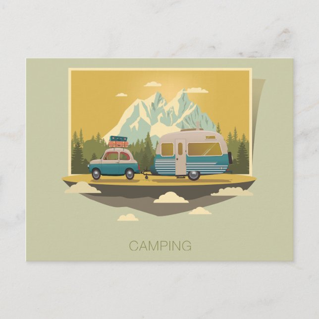 Postal Camping de caravana (Anverso)