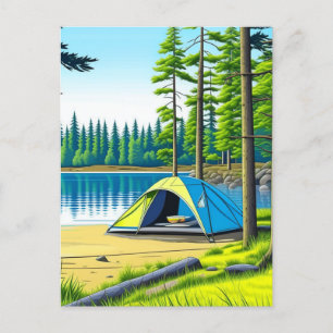 Postal Camping de carpas temáticas en los bosques