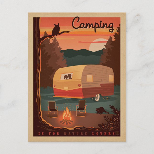 Postal Camping es para los amantes de la naturaleza (Anverso)