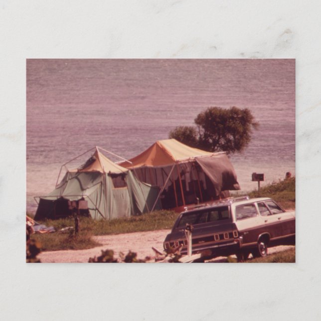 Postal ¡Camping Está En Las Carpas! - Vintage (Anverso)